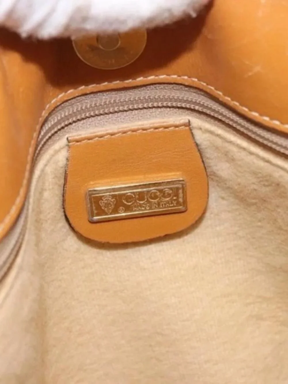 GUCCI Micro GG Shoulder Bag PVC Beige Auth 190555